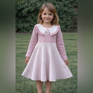 Pink and White Kids Dress